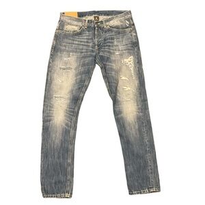 DONDUP Distressed Button Fly George‎ Jeans - Size Waist 35